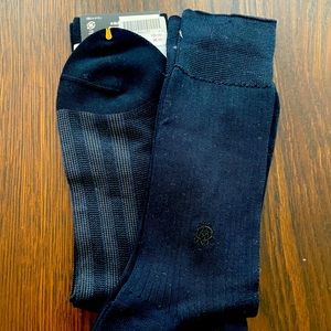 Dunhill socks. One size. 2 pairs. Brand new w/tags. Black and blue. Pristine